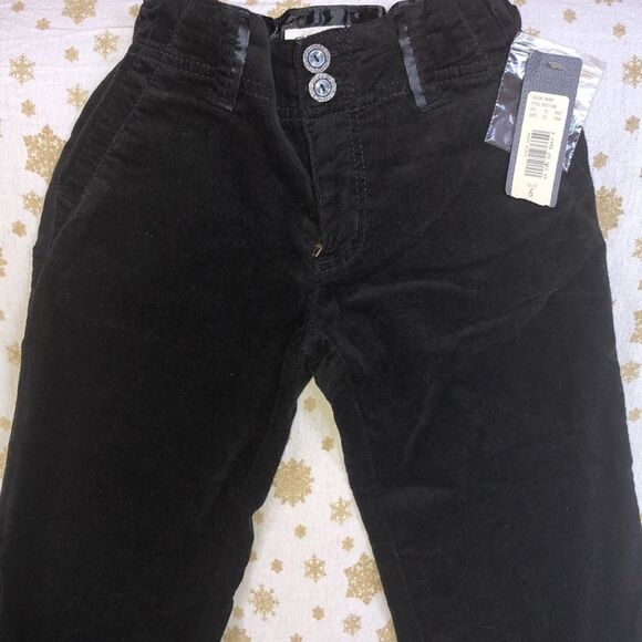 NWT Girls Size 6 Cherokee Black Velvet Pants - Picture 2 of 7